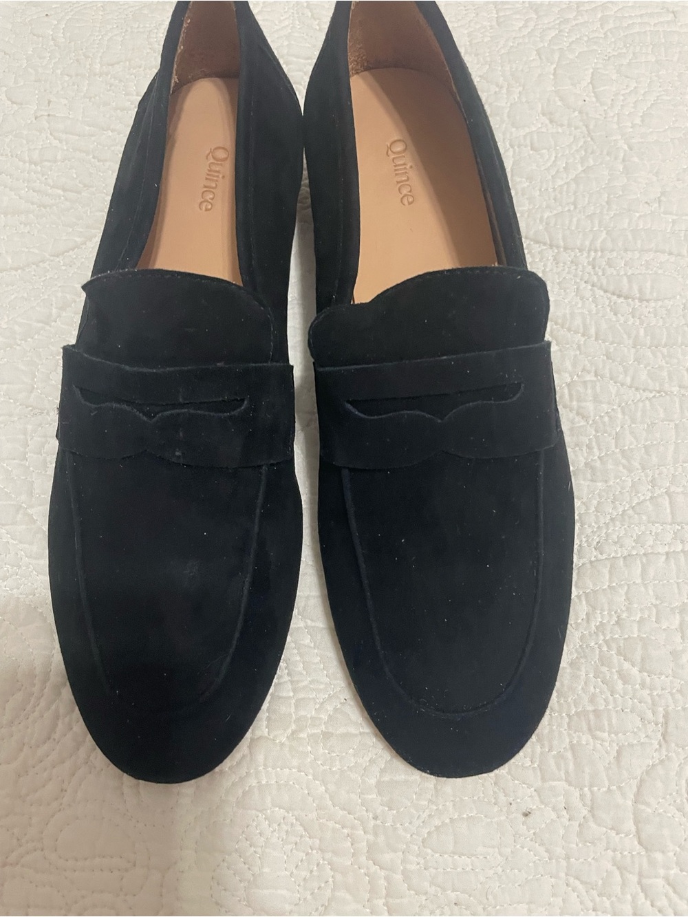 Quince Black Suede Women's Penny Loafers-BRAND NEW Size 7